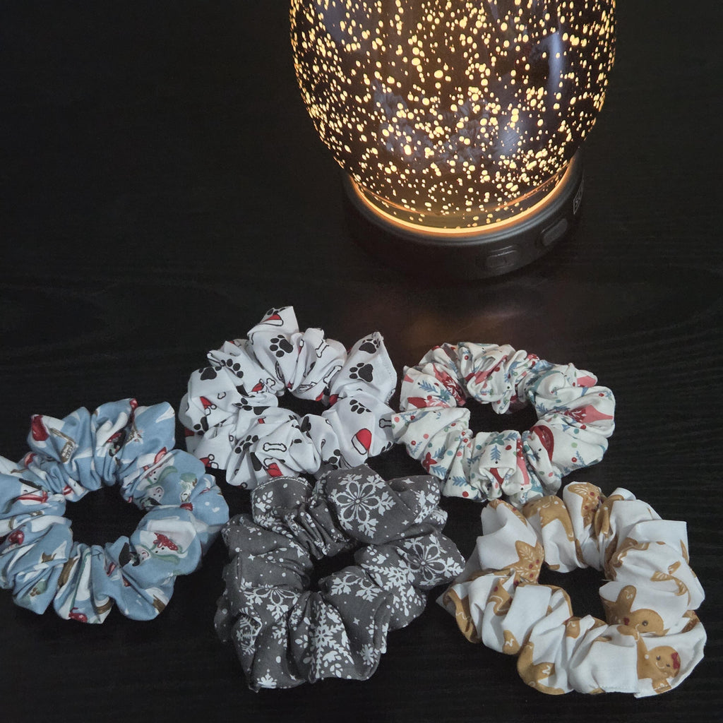 Handmade Cotton Christmas Scrunchies