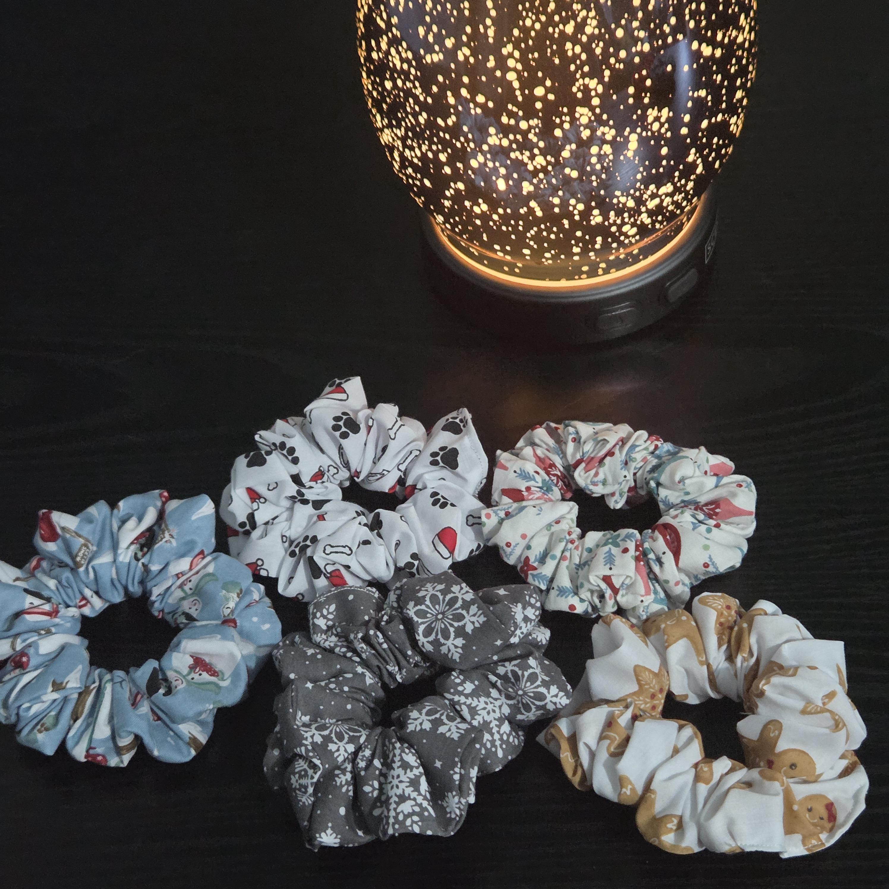 Handmade Cotton Christmas Scrunchies